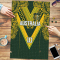 Australia Rugby Custom Puzzle Aboriginal Art Sporty Style - Aussie Hoodie