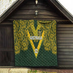 Australia Rugby Custom Quilt Aboriginal Art Sporty Style - Aussie Hoodie