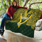Australia Rugby Custom Quilt Aboriginal Art Sporty Style - Aussie Hoodie