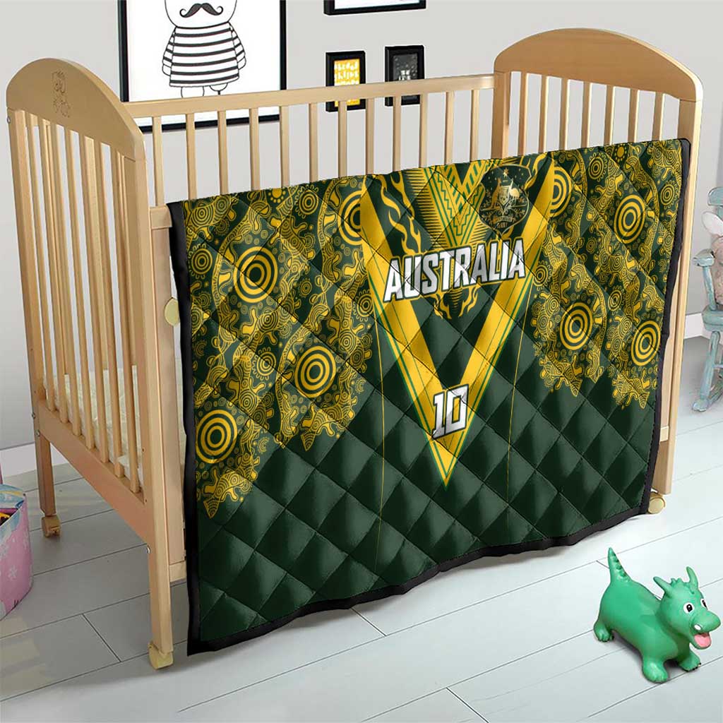 Australia Rugby Custom Quilt Aboriginal Art Sporty Style - Aussie Hoodie