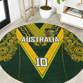 Australia Rugby Custom Round Carpet Aboriginal Art Sporty Style - Aussie Hoodie