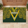 Australia Rugby Custom Rubber Doormat Aboriginal Art Sporty Style - Aussie Hoodie