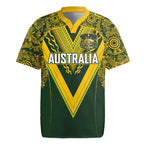 Australia Rugby Custom Rugby Jersey Aboriginal Art Sporty Style - Aussie Hoodie