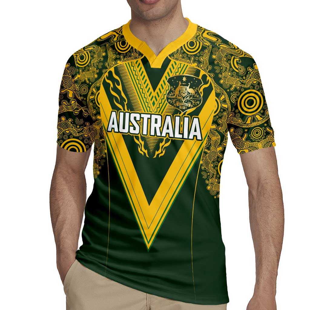 Australia Rugby Custom Rugby Jersey Aboriginal Art Sporty Style - Aussie Hoodie