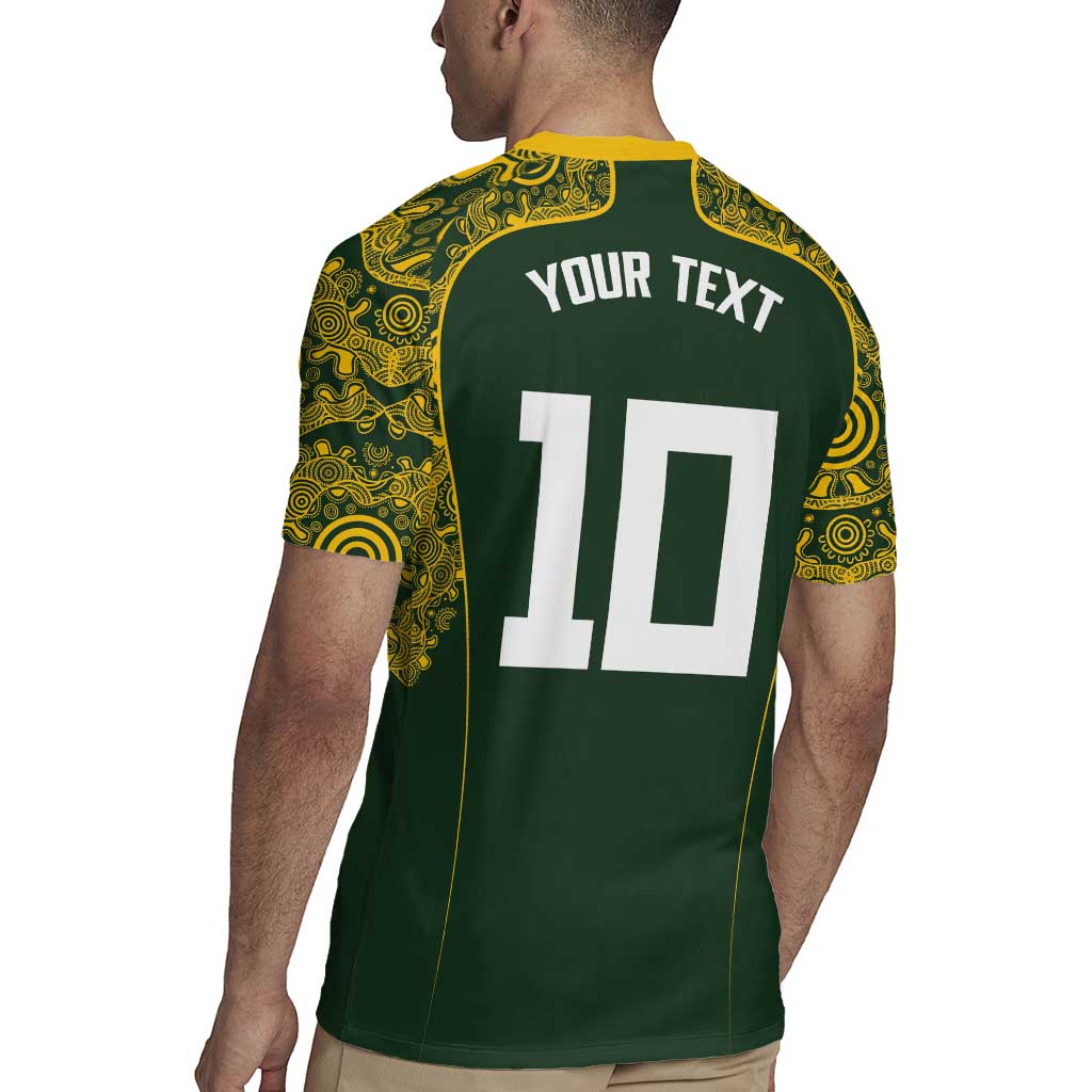 Australia Rugby Custom Rugby Jersey Aboriginal Art Sporty Style - Aussie Hoodie