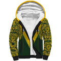 Australia Rugby Custom Sherpa Hoodie Aboriginal Art Sporty Style - Aussie Hoodie