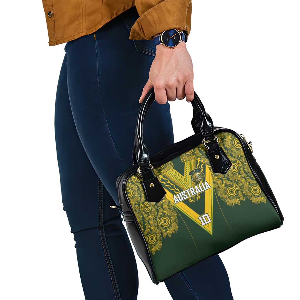 Australia Rugby Custom Shoulder Handbag Aboriginal Art Sporty Style - Aussie Hoodie