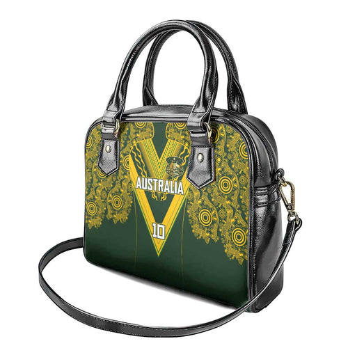 Australia Rugby Custom Shoulder Handbag Aboriginal Art Sporty Style - Aussie Hoodie