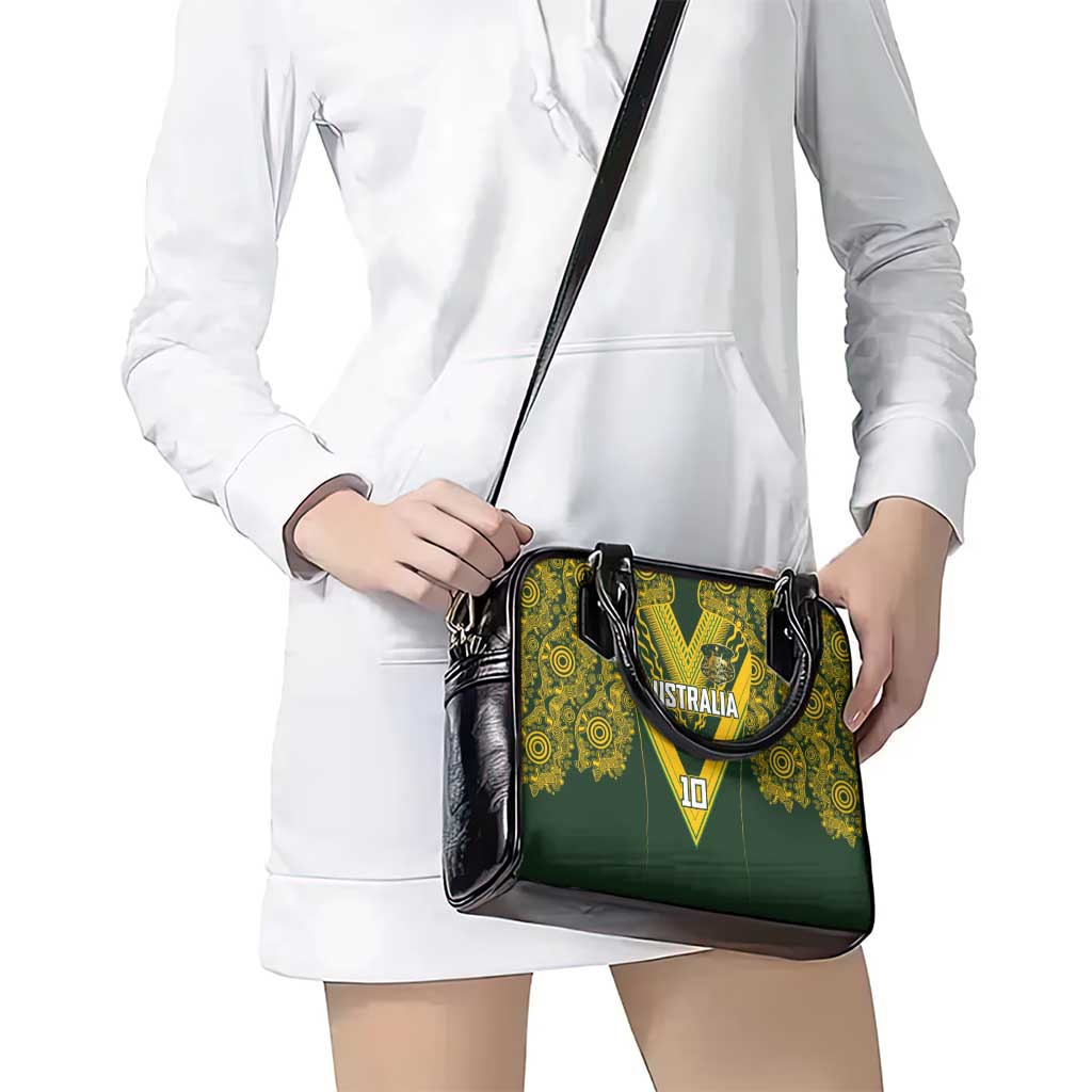 Australia Rugby Custom Shoulder Handbag Aboriginal Art Sporty Style - Aussie Hoodie