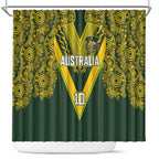 Australia Rugby Custom Shower Curtain Aboriginal Art Sporty Style - Aussie Hoodie