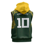 Australia Rugby Custom Sleeveless Hoodie Aboriginal Art Sporty Style - Aussie Hoodie