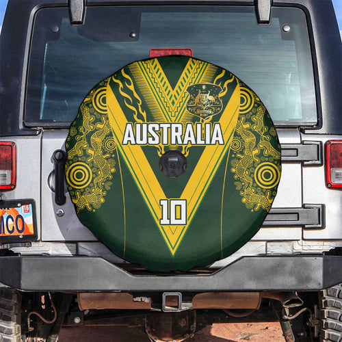Australia Rugby Custom Spare Tire Cover Aboriginal Art Sporty Style - Aussie Hoodie