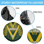 Australia Rugby Custom Spare Tire Cover Aboriginal Art Sporty Style - Aussie Hoodie