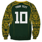 Australia Rugby Custom Sweatshirt Aboriginal Art Sporty Style - Aussie Hoodie