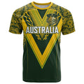 Australia Rugby Custom T Shirt Aboriginal Art Sporty Style - Aussie Hoodie