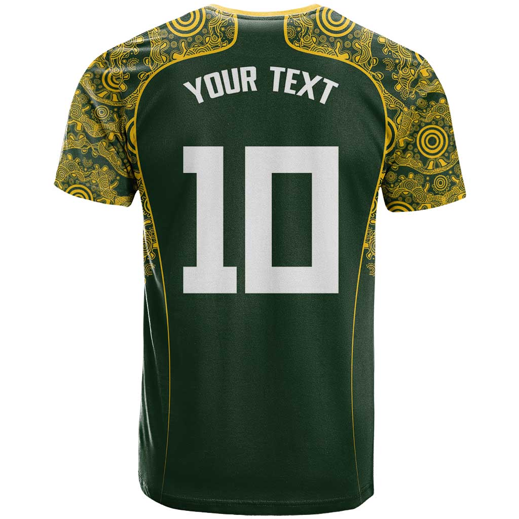 Australia Rugby Custom T Shirt Aboriginal Art Sporty Style - Aussie Hoodie