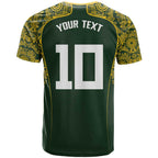 Australia Rugby Custom T Shirt Aboriginal Art Sporty Style - Aussie Hoodie