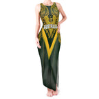 Australia Rugby Custom Tank Maxi Dress Aboriginal Art Sporty Style - Aussie Hoodie