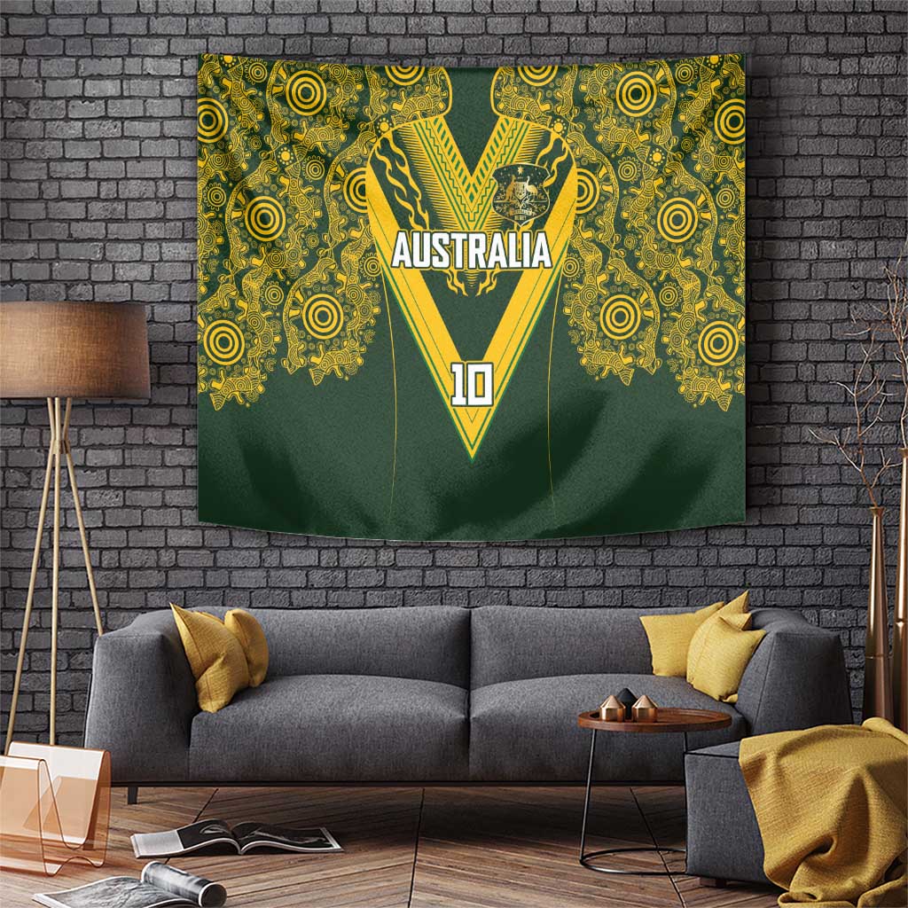 Australia Rugby Custom Tapestry Aboriginal Art Sporty Style - Aussie Hoodie