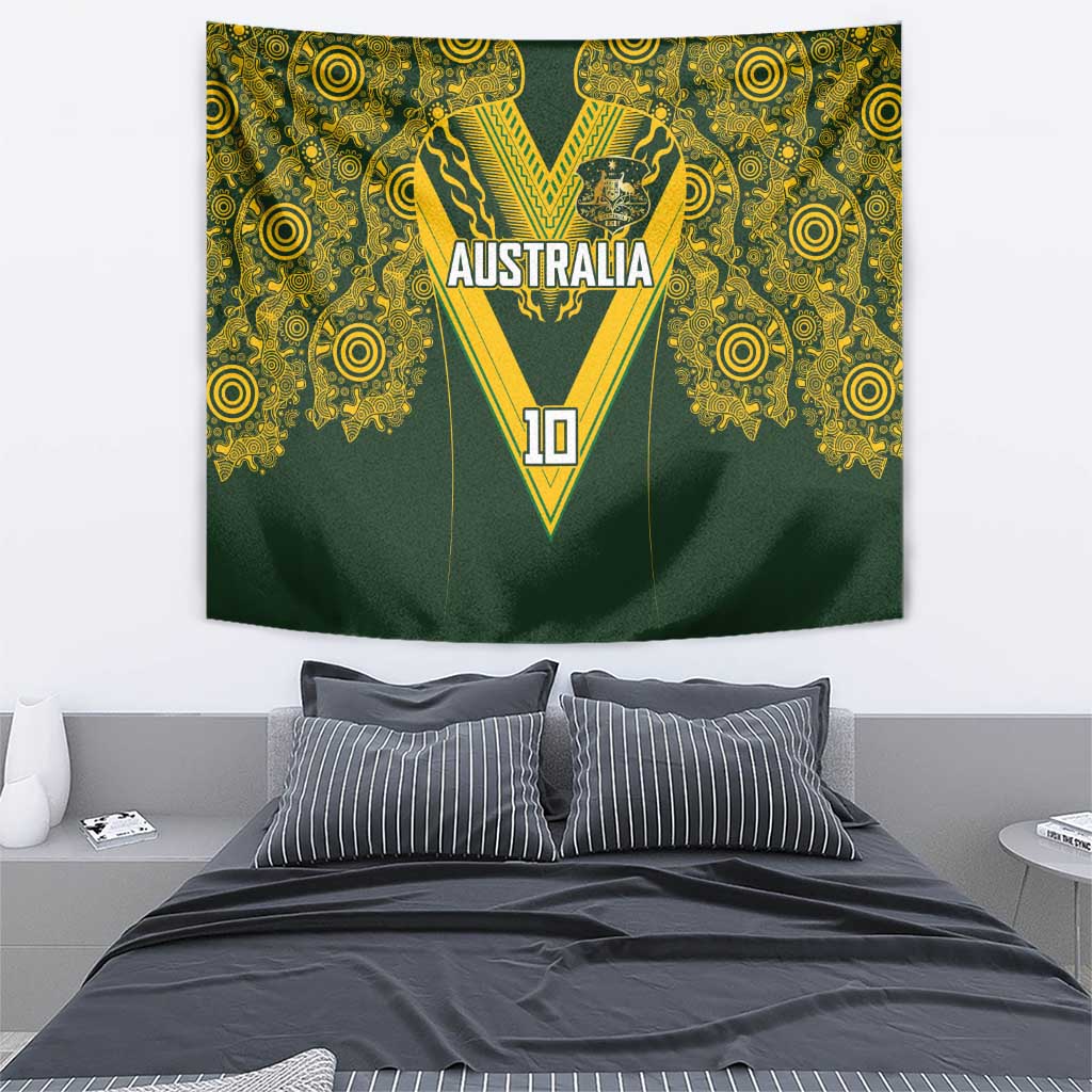 Australia Rugby Custom Tapestry Aboriginal Art Sporty Style - Aussie Hoodie