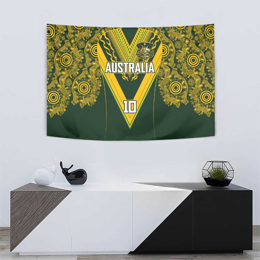 Australia Rugby Custom Tapestry Aboriginal Art Sporty Style - Aussie Hoodie