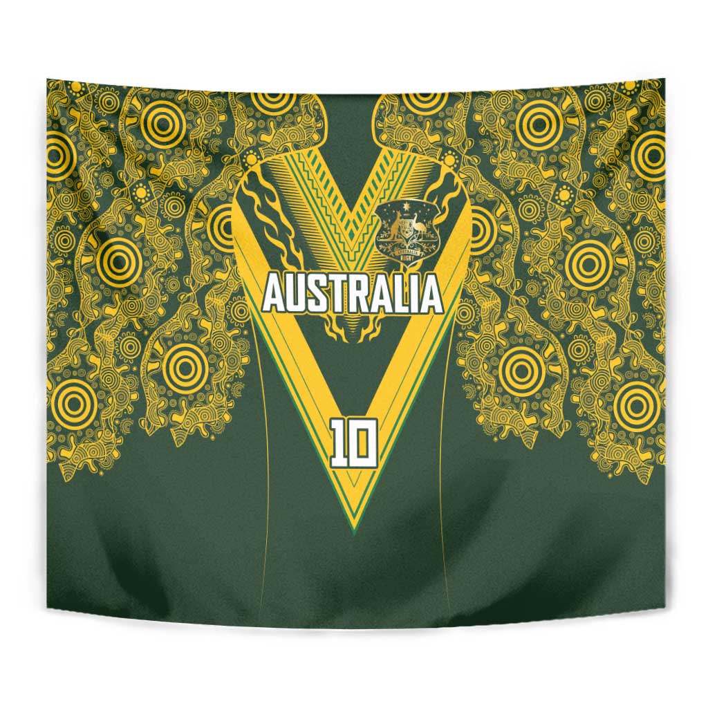 Australia Rugby Custom Tapestry Aboriginal Art Sporty Style - Aussie Hoodie