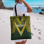 Australia Rugby Custom Tote Bag Aboriginal Art Sporty Style - Aussie Hoodie