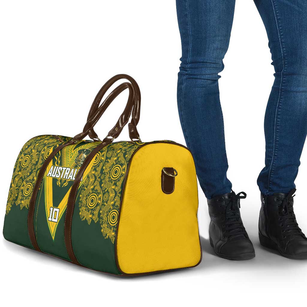 Australia Rugby Custom Travel Bag Aboriginal Art Sporty Style - Aussie Hoodie