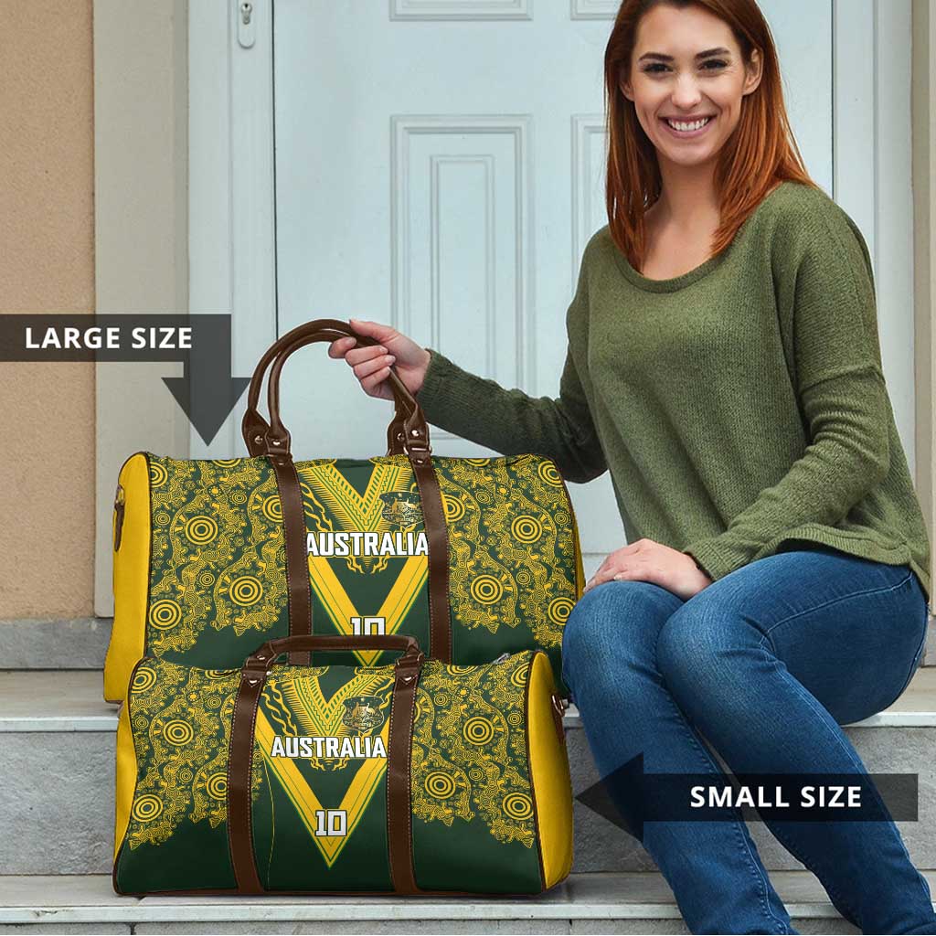 Australia Rugby Custom Travel Bag Aboriginal Art Sporty Style - Aussie Hoodie