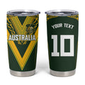 Australia Rugby Custom Tumbler Cup Aboriginal Art Sporty Style - Aussie Hoodie