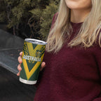 Australia Rugby Custom Tumbler Cup Aboriginal Art Sporty Style - Aussie Hoodie