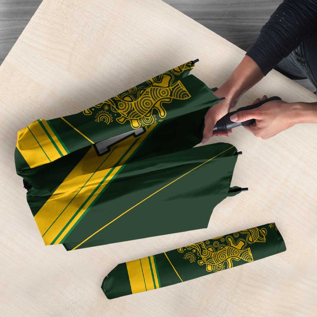 Australia Rugby Custom Umbrella Aboriginal Art Sporty Style - Aussie Hoodie