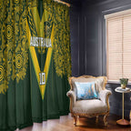 Australia Rugby Custom Window Curtain Aboriginal Art Sporty Style - Aussie Hoodie