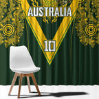 Australia Rugby Custom Window Curtain Aboriginal Art Sporty Style - Aussie Hoodie