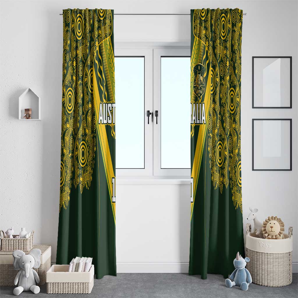 Australia Rugby Custom Window Curtain Aboriginal Art Sporty Style - Aussie Hoodie