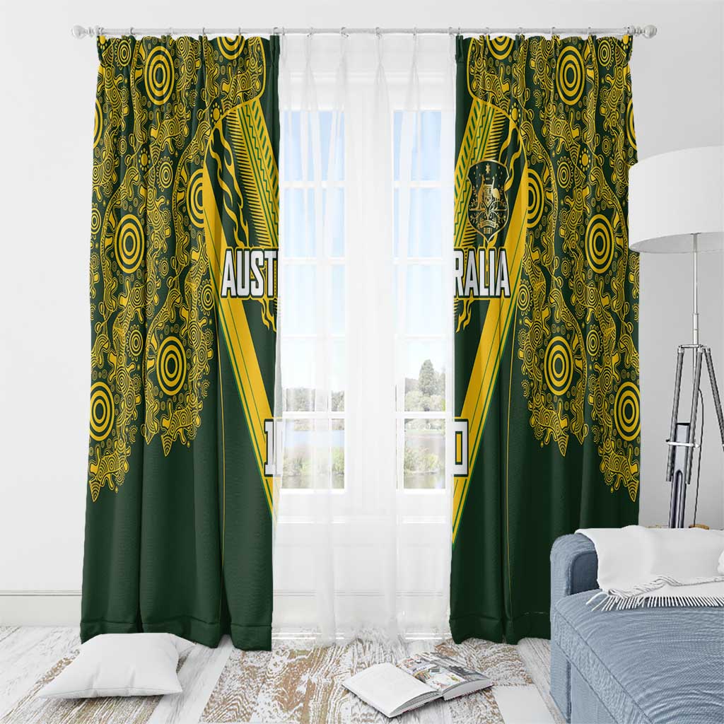 Australia Rugby Custom Window Curtain Aboriginal Art Sporty Style - Aussie Hoodie