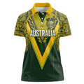 Australia Rugby Custom Women Polo Shirt Aboriginal Art Sporty Style - Aussie Hoodie