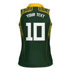 Australia Rugby Custom Women Sleeveless Polo Shirt Aboriginal Art Sporty Style - Aussie Hoodie