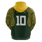 Australia Rugby Custom Zip Hoodie Aboriginal Art Sporty Style - Aussie Hoodie