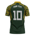 Australia Rugby Custom Zipper Polo Shirt Aboriginal Art Sporty Style - Aussie Hoodie