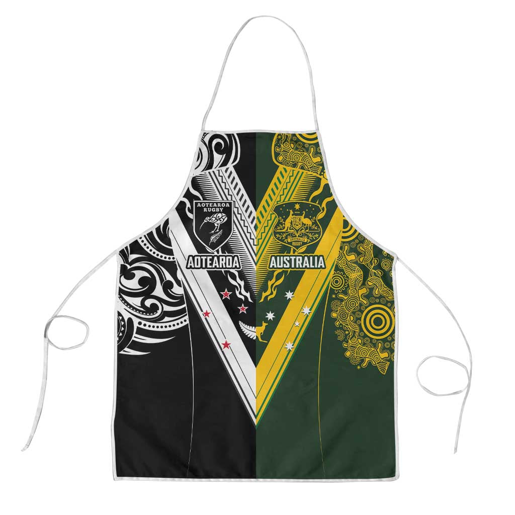 Aotearoa Australia Rugby Apron Maori and Aboriginal Art Sporty Style - Aussie Hoodie