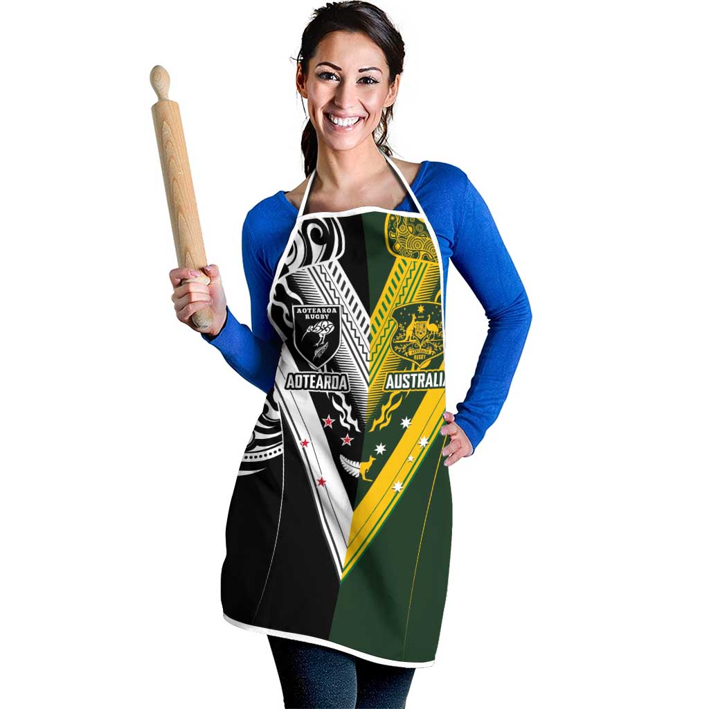 Aotearoa Australia Rugby Apron Maori and Aboriginal Art Sporty Style - Aussie Hoodie