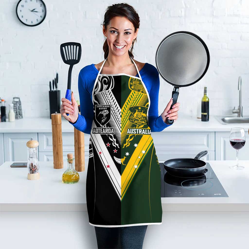 Aotearoa Australia Rugby Apron Maori and Aboriginal Art Sporty Style - Aussie Hoodie