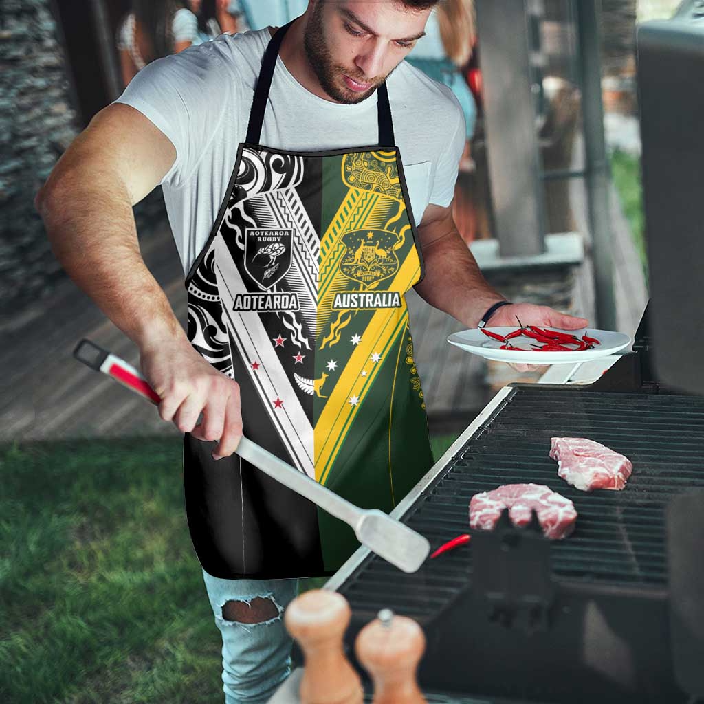 Aotearoa Australia Rugby Apron Maori and Aboriginal Art Sporty Style - Aussie Hoodie