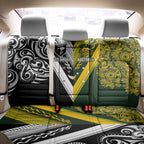 Aotearoa Australia Rugby Back Car Seat Cover Maori and Aboriginal Art Sporty Style - Aussie Hoodie
