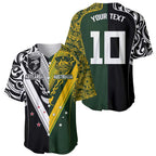Aotearoa Australia Rugby Custom Baseball Jersey Maori and Aboriginal Art Sporty Style - Aussie Hoodie