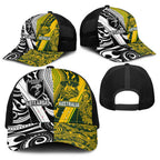 Aotearoa Australia Rugby Baseball Net Cap Maori and Aboriginal Art Sporty Style - Aussie Hoodie