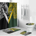 Aotearoa Australia Rugby Bathroom Set Maori and Aboriginal Art Sporty Style - Aussie Hoodie