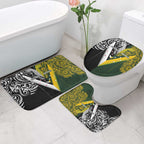 Aotearoa Australia Rugby Bathroom Set Maori and Aboriginal Art Sporty Style - Aussie Hoodie