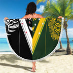 Aotearoa Australia Rugby Beach Blanket Maori and Aboriginal Art Sporty Style - Aussie Hoodie